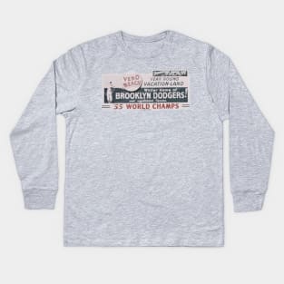 Vero Beach Vintage Dodgertown Billboard Kids Long Sleeve T-Shirt